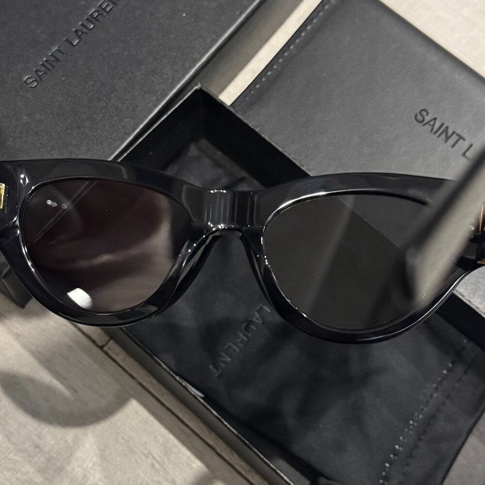 Yves Saint Laurent Black Sunglasses - Picture 9 of 13